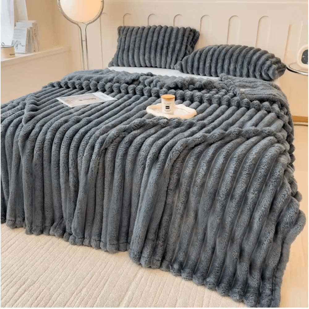CozyStripe Thick Multifunctional Blanket Bed Cover Throw 1