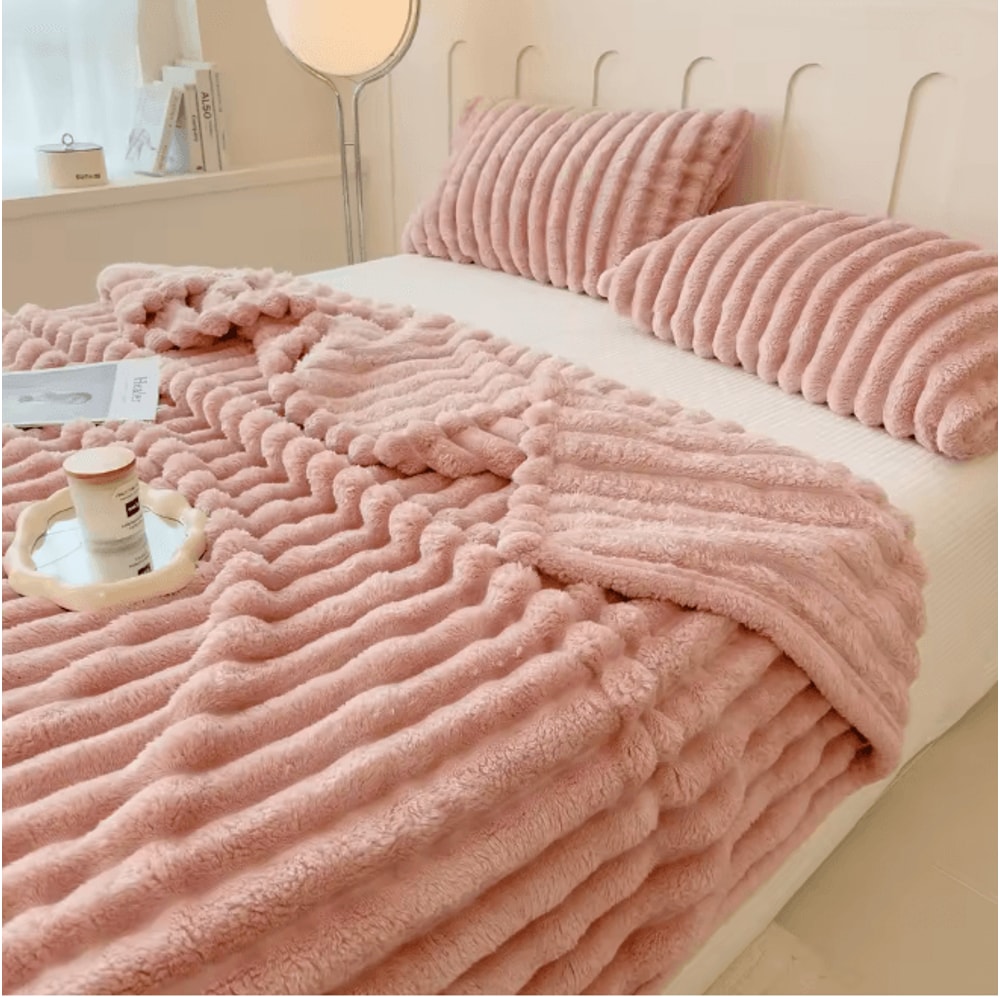 CozyStripe Thick Multifunctional Blanket Bed Cover Throw 4