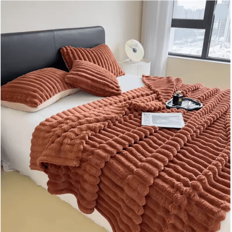 CozyStripe Thick Multifunctional Blanket Bed Cover Throw 7