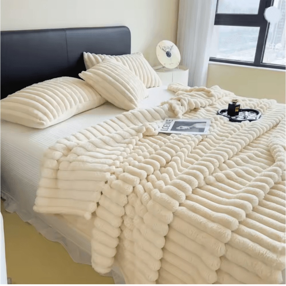 CozyStripe Thick Multifunctional Blanket Bed Cover Throw 8