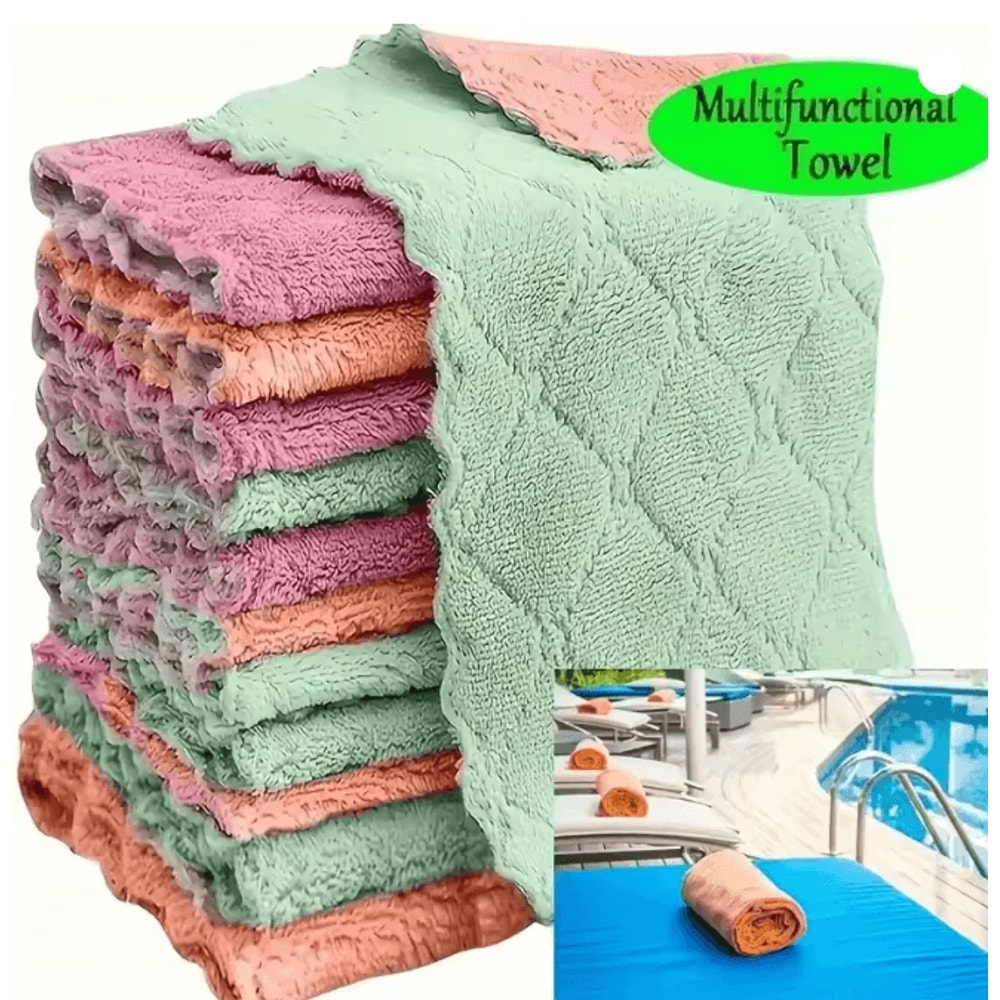 SoftClean Microfiber Kitchen Towels Ultra Absorbent Cleaning Cloth Set 12