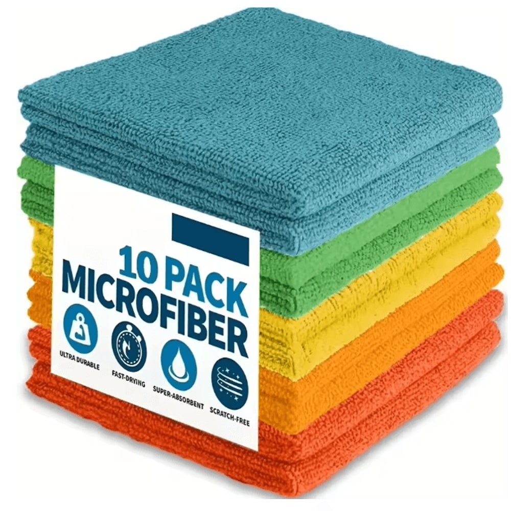 SoftClean Microfiber Kitchen Towels Ultra Absorbent Cleaning Cloth Set 6