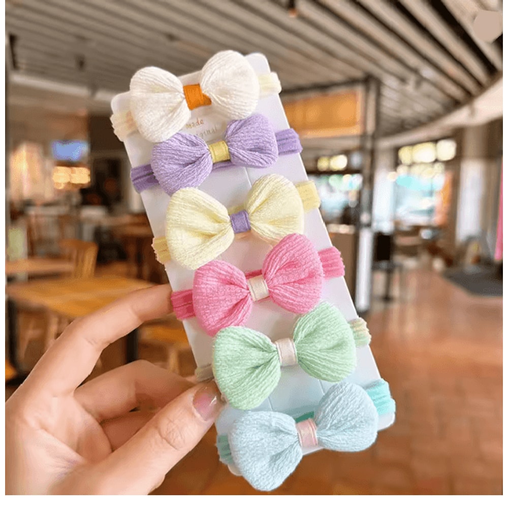 SweetBloom Princess Hair Ties Flower Bow Elastic Hair Bands Set 3