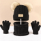 WarmNest Kids Winter Hat Scarf Gloves Set Cozy Cold Weather Accessories 1