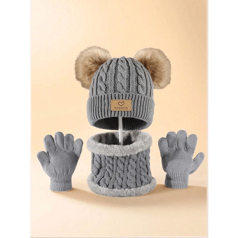 WarmNest Kids Winter Hat Scarf Gloves Set Cozy Cold Weather Accessories 2