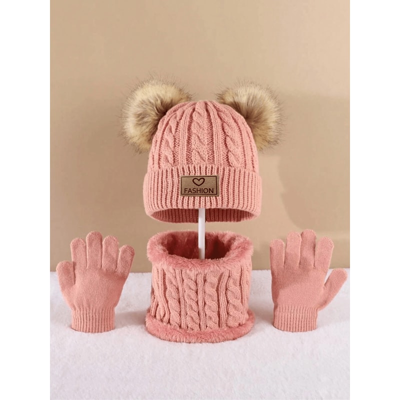 WarmNest Kids Winter Hat Scarf Gloves Set Cozy Cold Weather Accessories 4