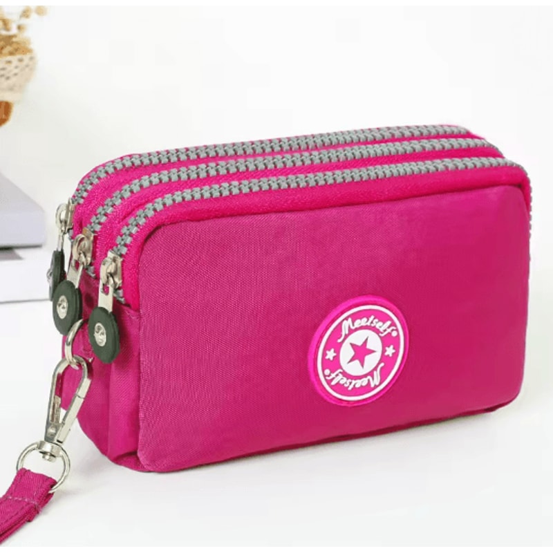 SoftCarry Womens Wrist Phone Purse Three Layer Zipper Handbag 13