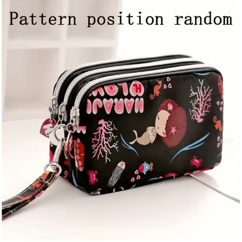 SoftCarry Womens Wrist Phone Purse Three Layer Zipper Handbag 4