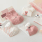 Women Pink Cat Thin Short Tube Socks Cute Casual Comfort Multipack 1