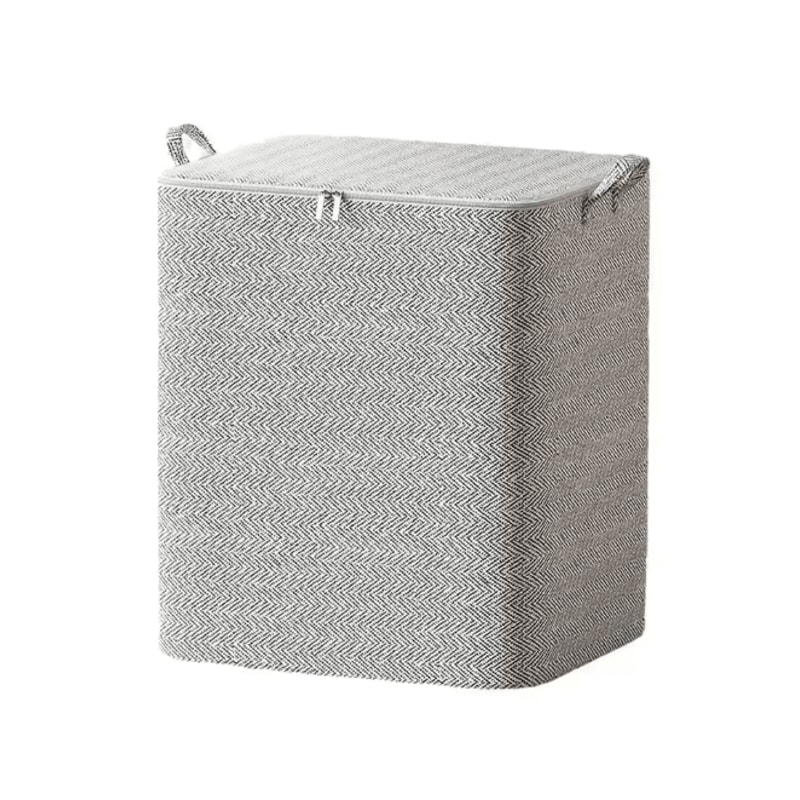 Large Capacity Quilt Storage Bag Foldable Clothes Organizer With Zipper Lid 6