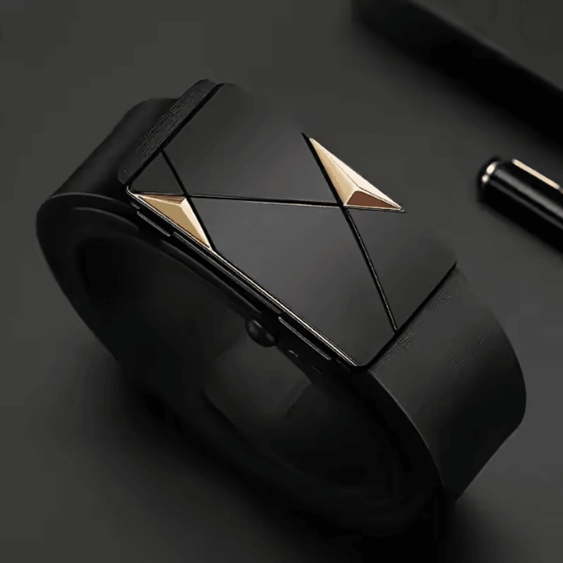 Mens PU Leather Automatic Buckle Belt Classic Business Casual Style 4