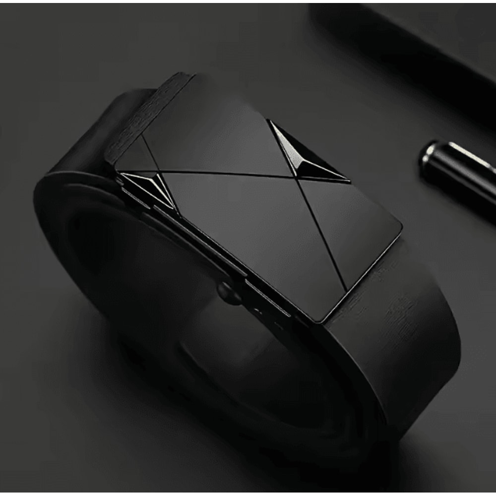 Mens PU Leather Automatic Buckle Belt Classic Business Casual Style 5