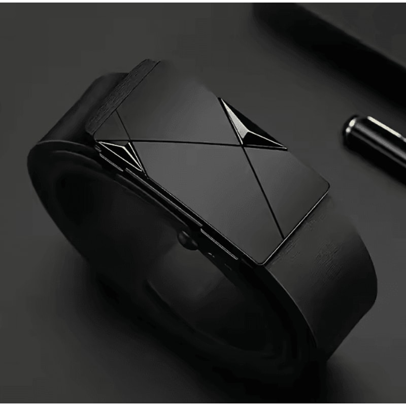 Mens PU Leather Automatic Buckle Belt Classic Business Casual Style 5