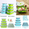 Collapsible Silicone Food Storage Container Stackable Lunch Box Set 1