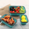 Collapsible Silicone Food Storage Container Stackable Lunch Box Set 3