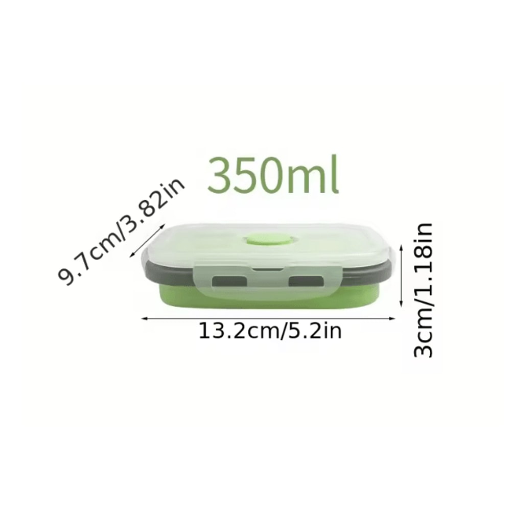 Collapsible Silicone Food Storage Container Stackable Lunch Box Set 5