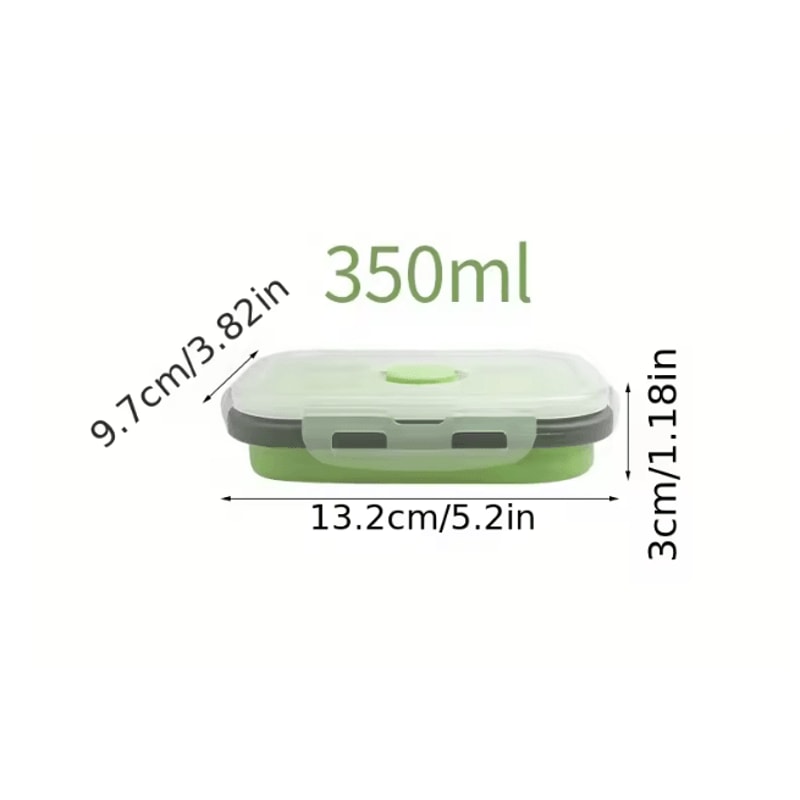 Collapsible Silicone Food Storage Container Stackable Lunch Box Set 5