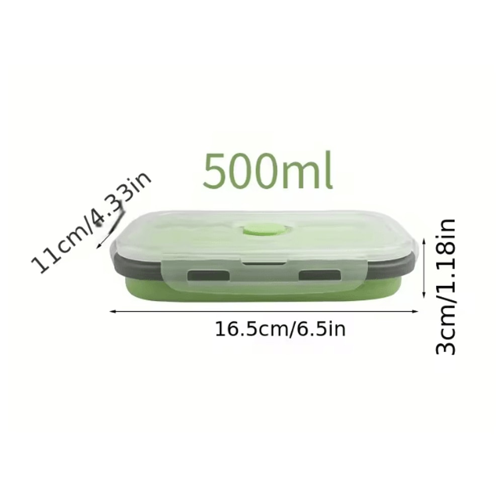 Collapsible Silicone Food Storage Container Stackable Lunch Box Set 6