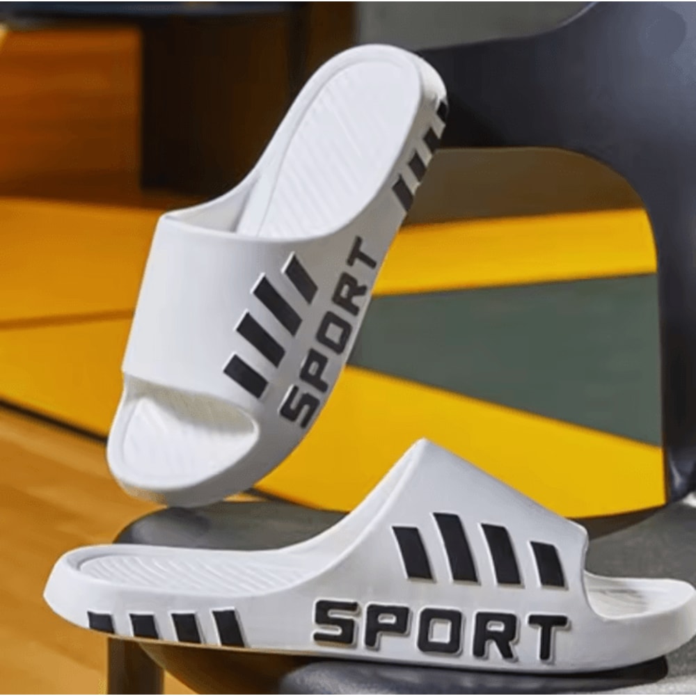 Mens Thick Sole Non Slip Summer Slides Indoor Outdoor Comfort Slippers 2