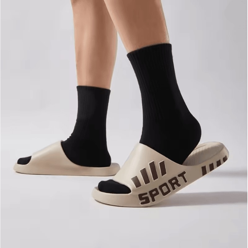 Mens Thick Sole Non Slip Summer Slides Indoor Outdoor Comfort Slippers 3