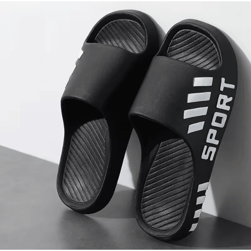 Mens Thick Sole Non Slip Summer Slides Indoor Outdoor Comfort Slippers 4