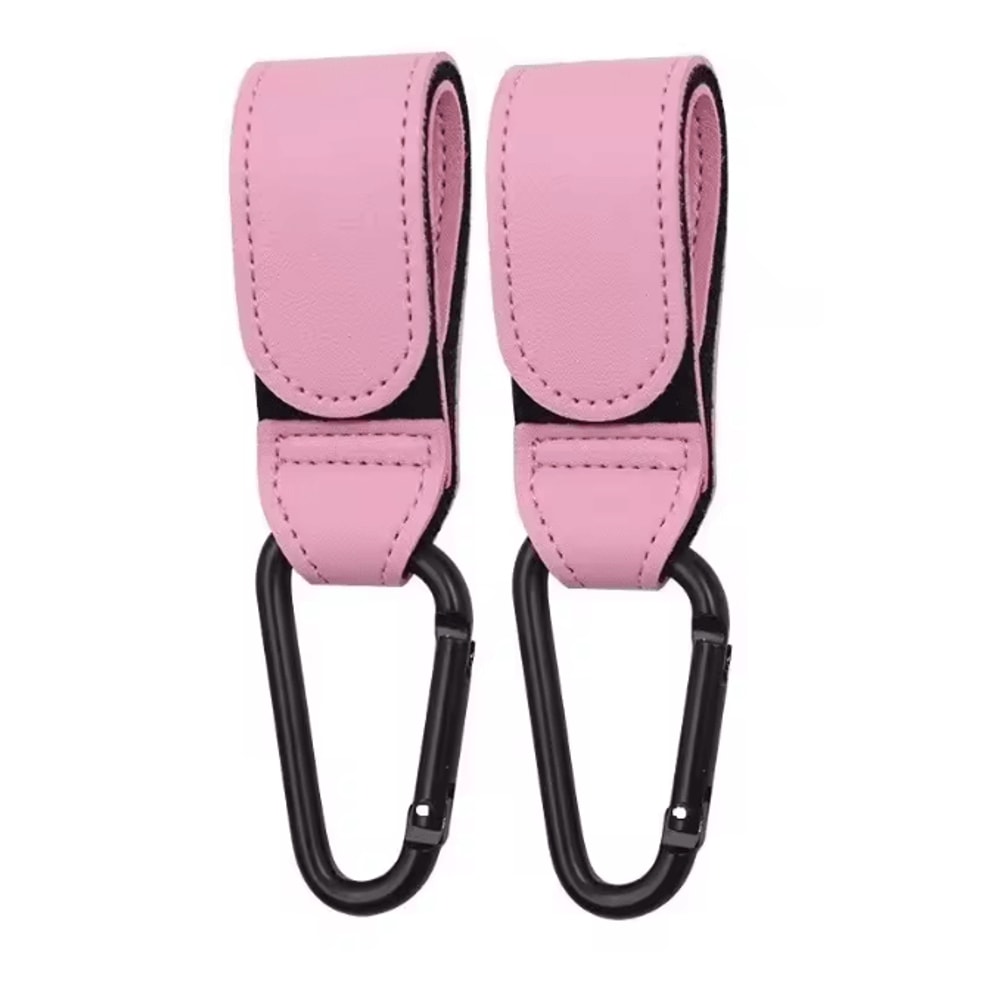 Leather Baby Stroller Hooks Adjustable Pram Bag Organizer Set 7