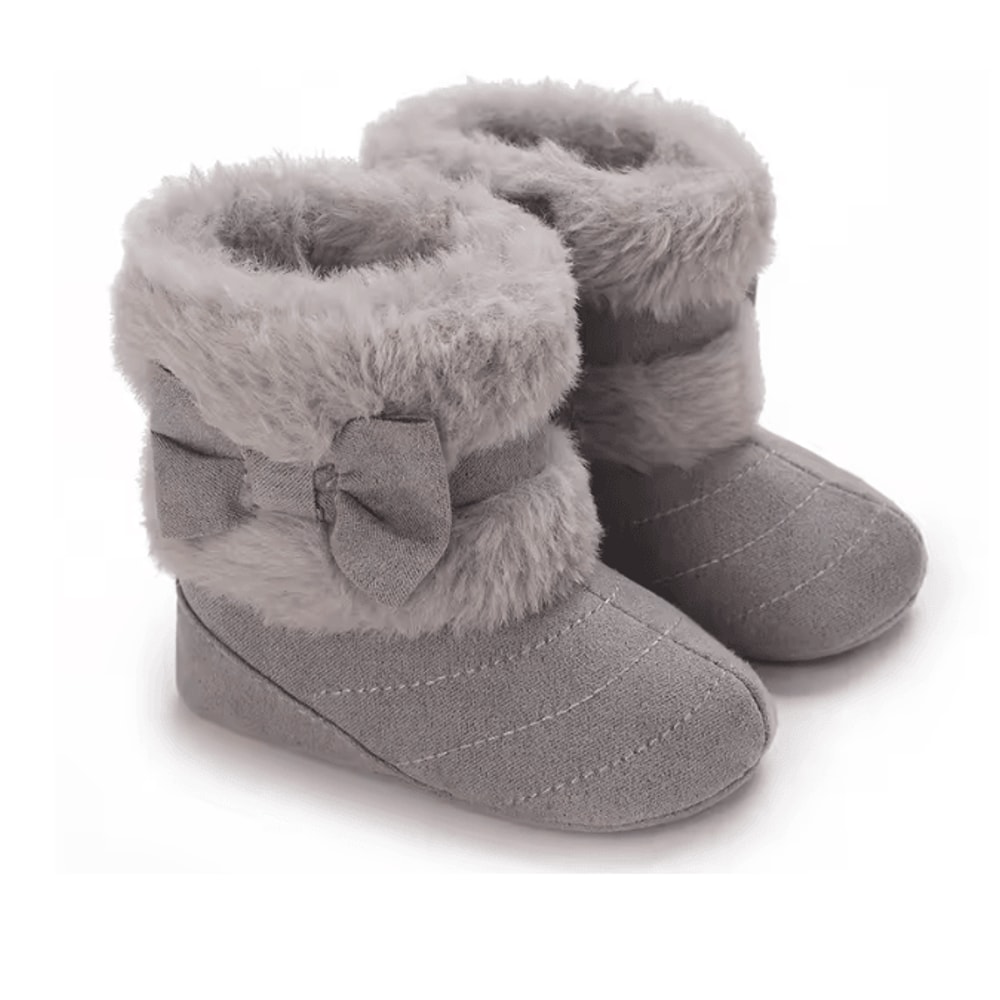 Baby Girl Winter Plush Soft Sole Boots Warm Non Slip Toddler Shoes 4