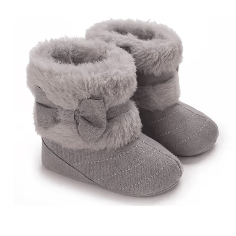 Baby Girl Winter Plush Soft Sole Boots Warm Non Slip Toddler Shoes 4