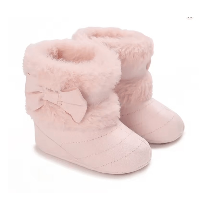 Baby Girl Winter Plush Soft Sole Boots Warm Non Slip Toddler Shoes 7