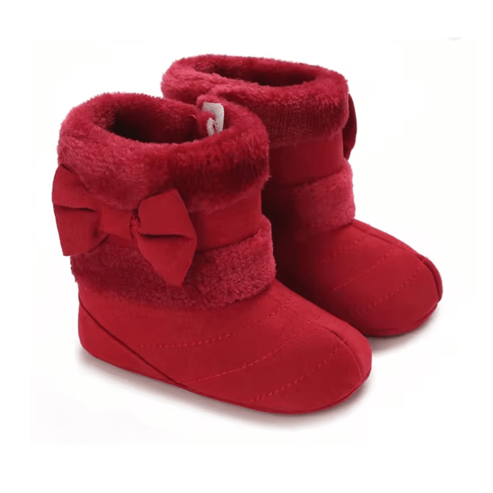 Baby Girl Winter Plush Soft Sole Boots Warm Non Slip Toddler Shoes 8