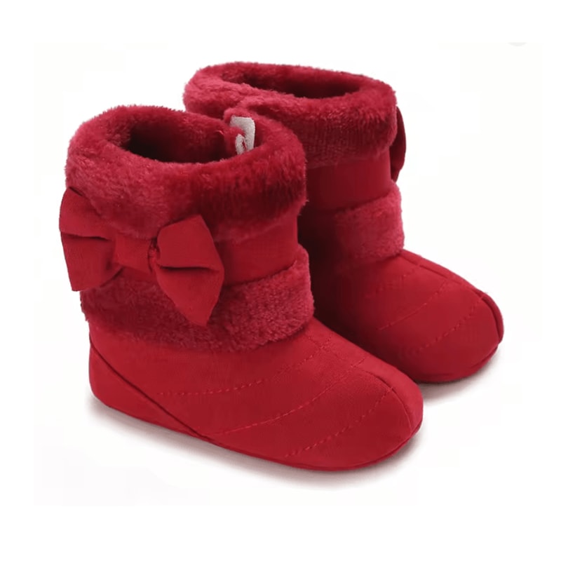 Baby Girl Winter Plush Soft Sole Boots Warm Non Slip Toddler Shoes 8