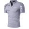 Mens Graphic Polo Shirt V Neck Short Sleeve Street Style 6