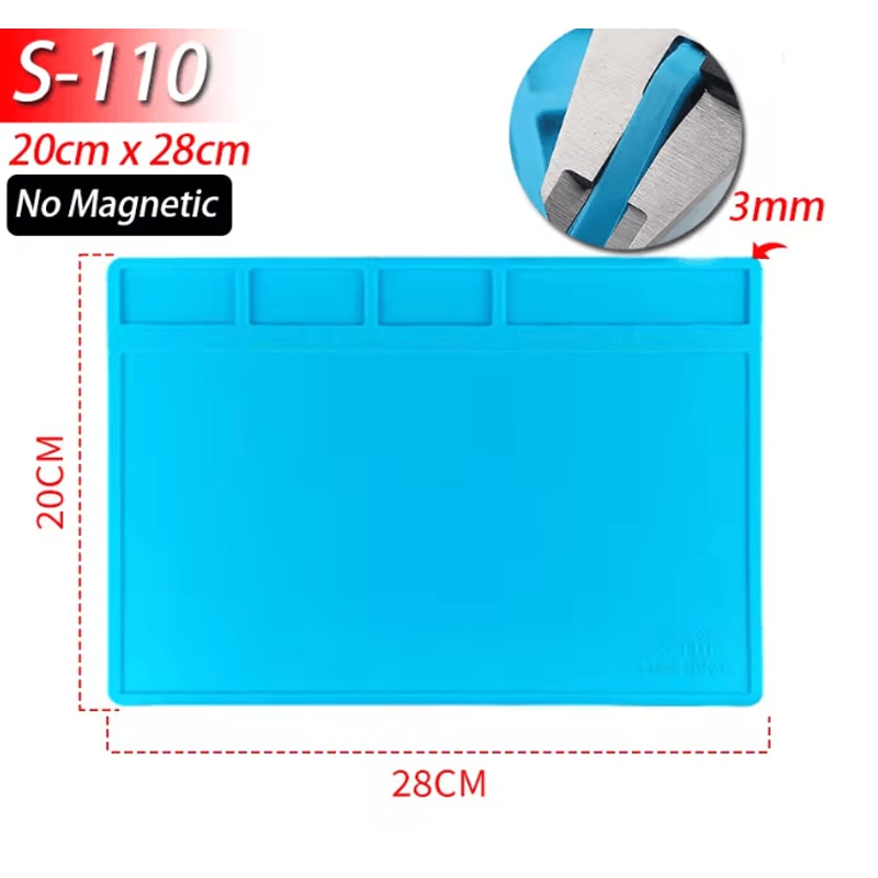 Silicone Soldering Work Mat Heat Resistant Anti Static Repair Pad 4