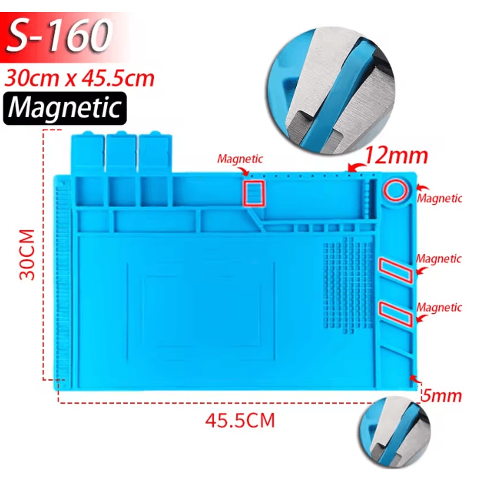 Silicone Soldering Work Mat Heat Resistant Anti Static Repair Pad 9