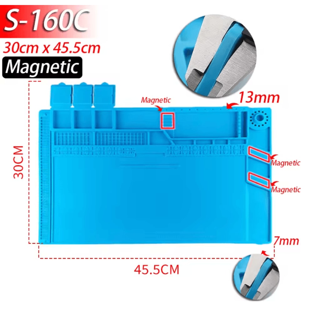 Silicone Soldering Work Mat Heat Resistant Anti Static Repair Pad 10