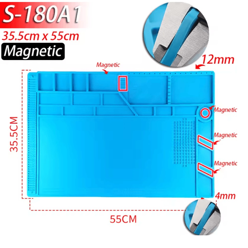 Silicone Soldering Work Mat Heat Resistant Anti Static Repair Pad 12