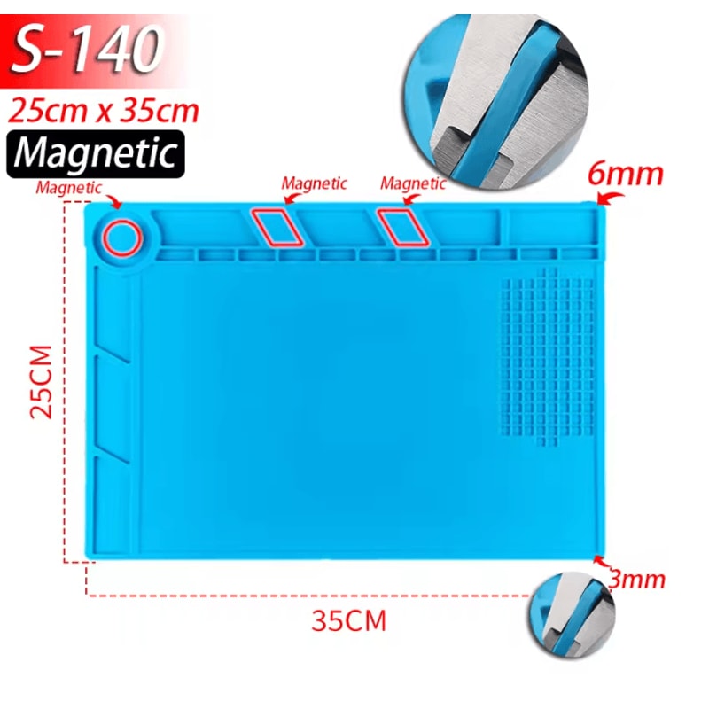 Silicone Soldering Work Mat Heat Resistant Anti Static Repair Pad 7