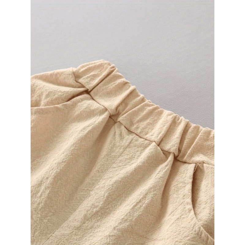 Toddler Dinosaur Print Summer Outfit Short Sleeve Shirt And Shorts Set 1