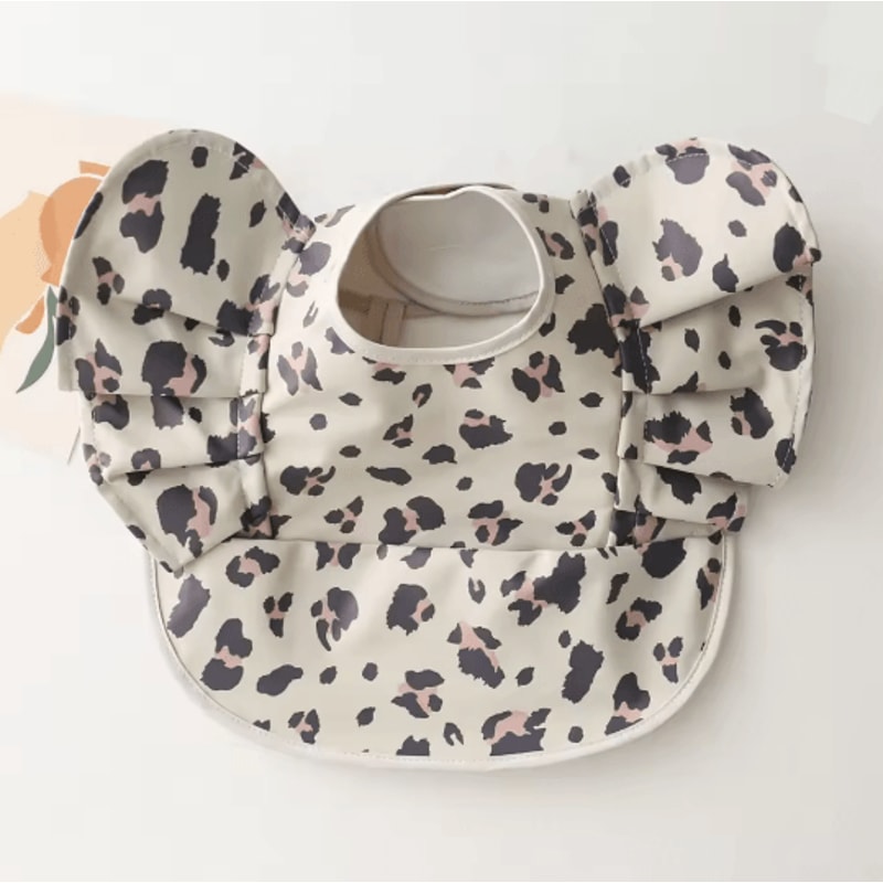 Waterproof Baby Bib With Sleeves Soft PU Feeding Bib With Pocket 11