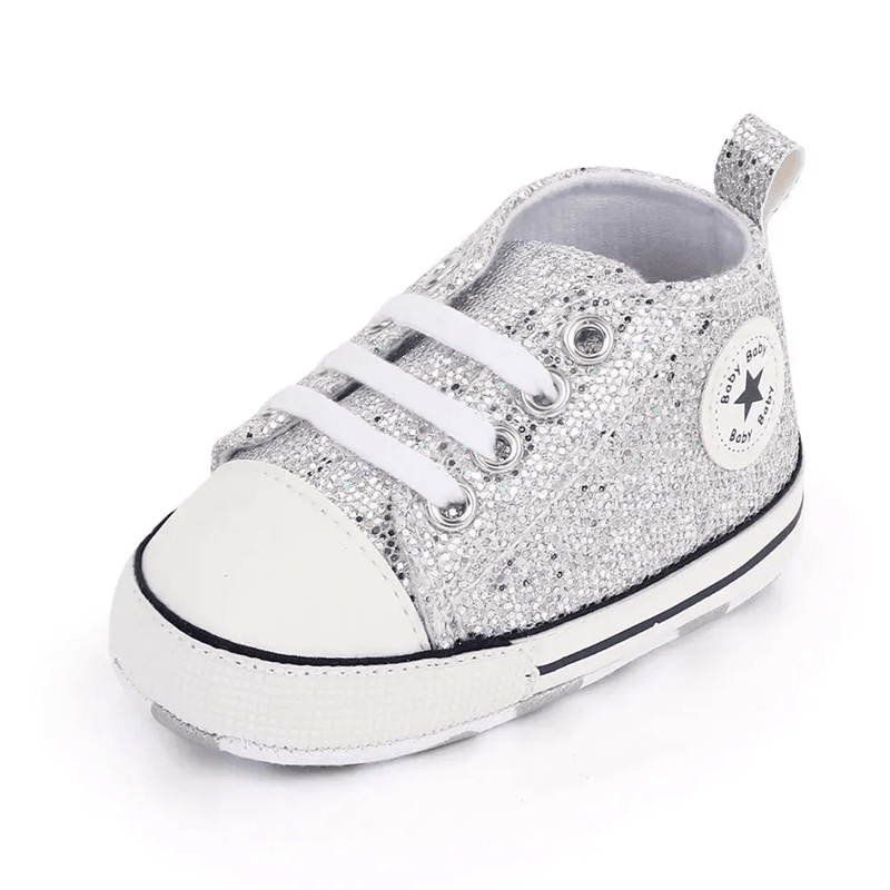 Baby Sequined Canvas Sneakers Soft Sole Non Slip Toddler Walking Shoes 9