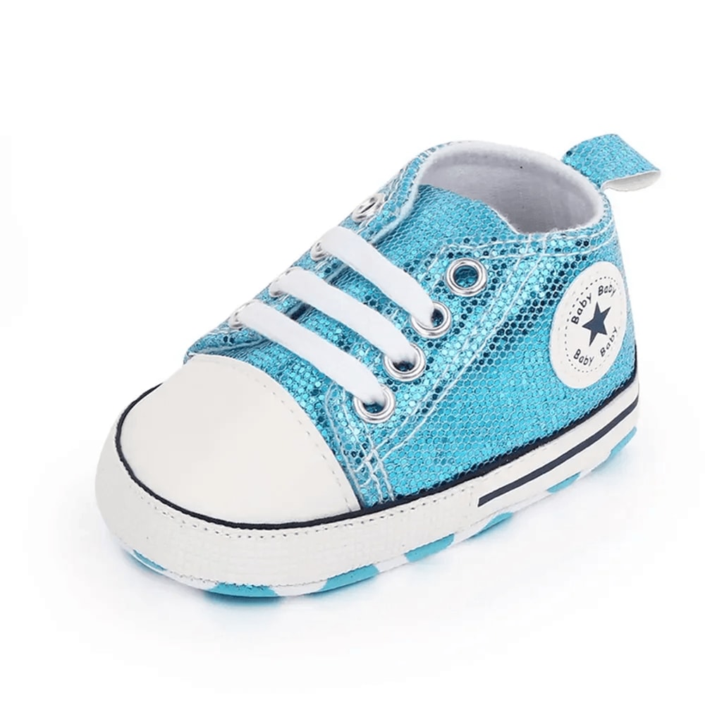 Baby Sequined Canvas Sneakers Soft Sole Non Slip Toddler Walking Shoes 5