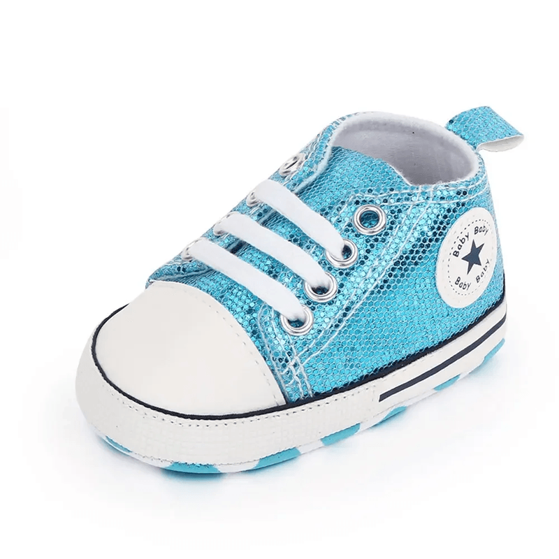 Baby Sequined Canvas Sneakers Soft Sole Non Slip Toddler Walking Shoes 5