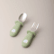 Baby Panda Silicone Spoon And Fork Stainless Steel Feeding Set 5