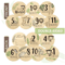 Wooden Baby Monthly Milestone Cards Newborn Photography Props Set 5