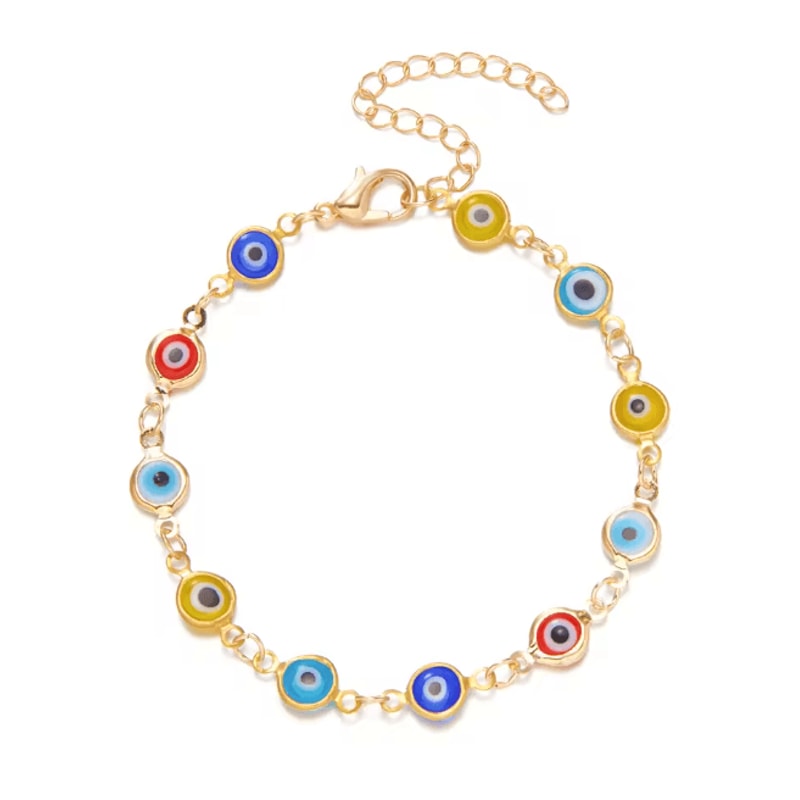 Lucky Evil Eye Bracelet Adjustable Metal Chain Protection Jewelry 2