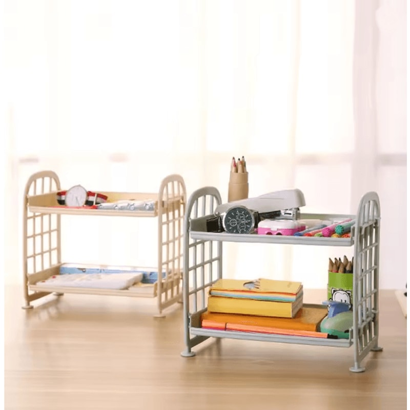 Desktop Storage Shelf Multi Tier Organizer For Office And Dorm Use 3