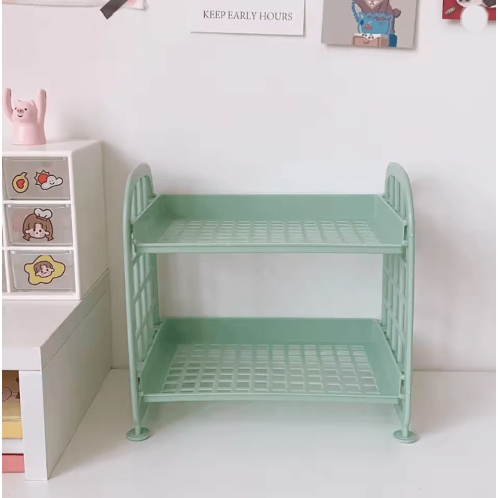 Desktop Storage Shelf Multi Tier Organizer For Office And Dorm Use 7