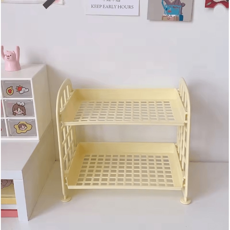 Desktop Storage Shelf Multi Tier Organizer For Office And Dorm Use 8