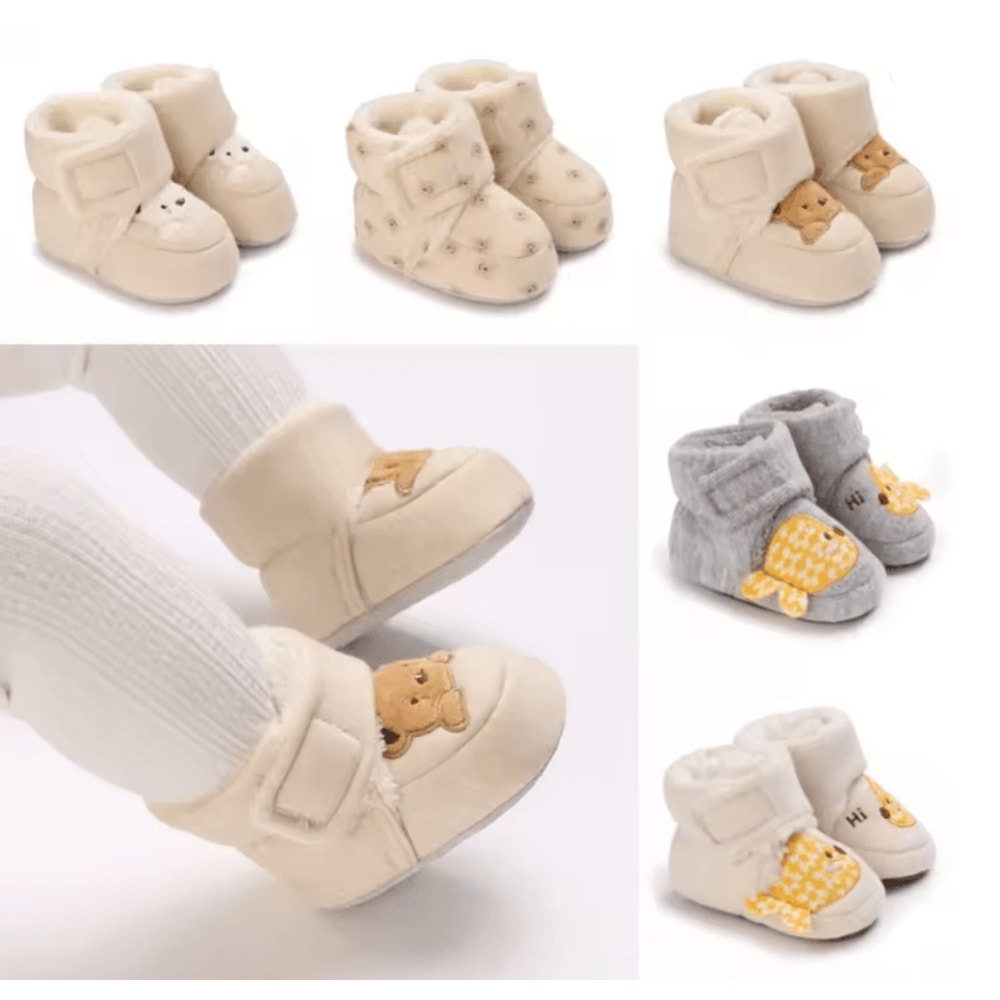 Baby First Walker Shoes Soft Cotton Cartoon Toddler Shoes 0