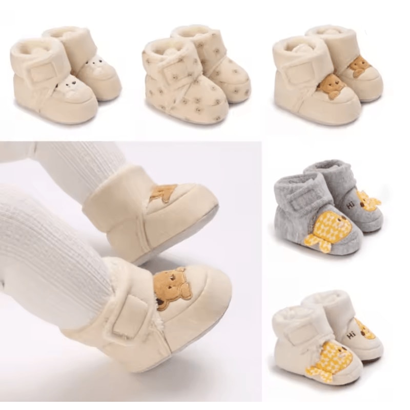 Baby First Walker Shoes Soft Cotton Cartoon Toddler Shoes 0